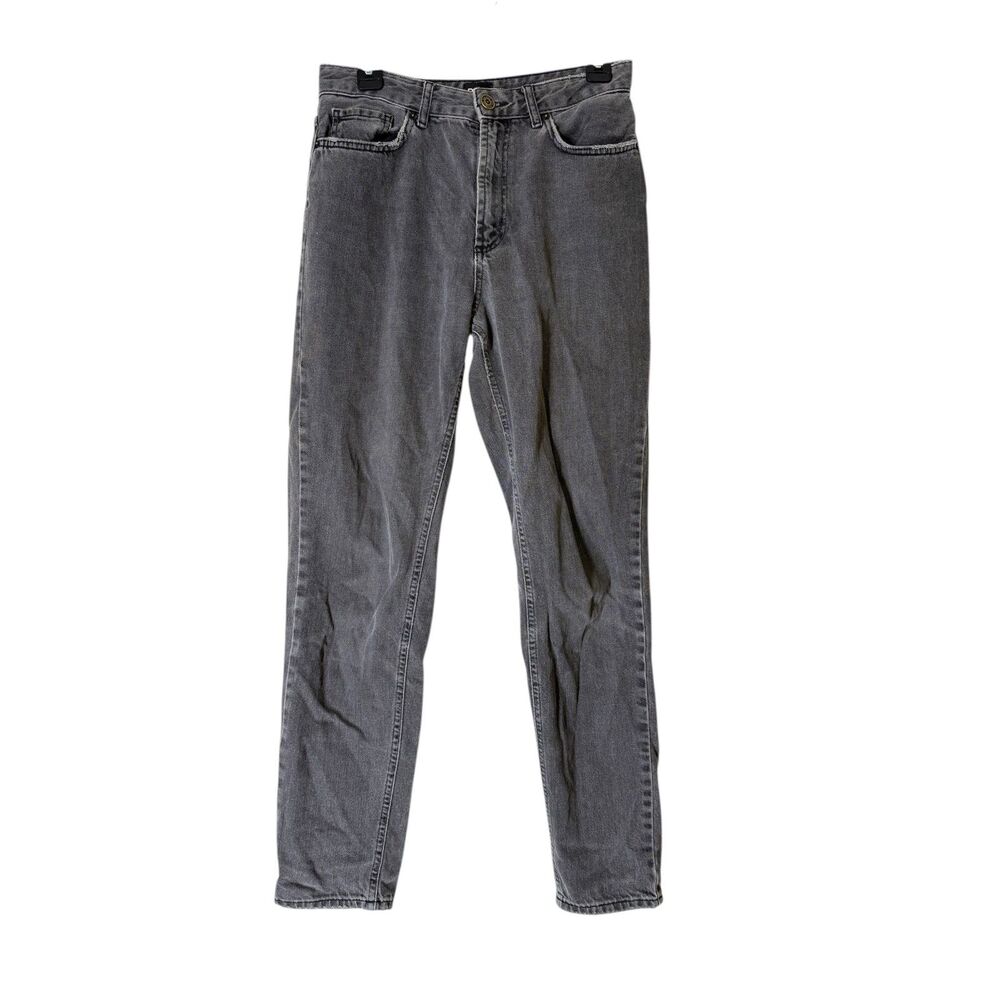 BDG Black Mom Jeans Womens Sz W27 Baggy Ditressed Hems High Rise